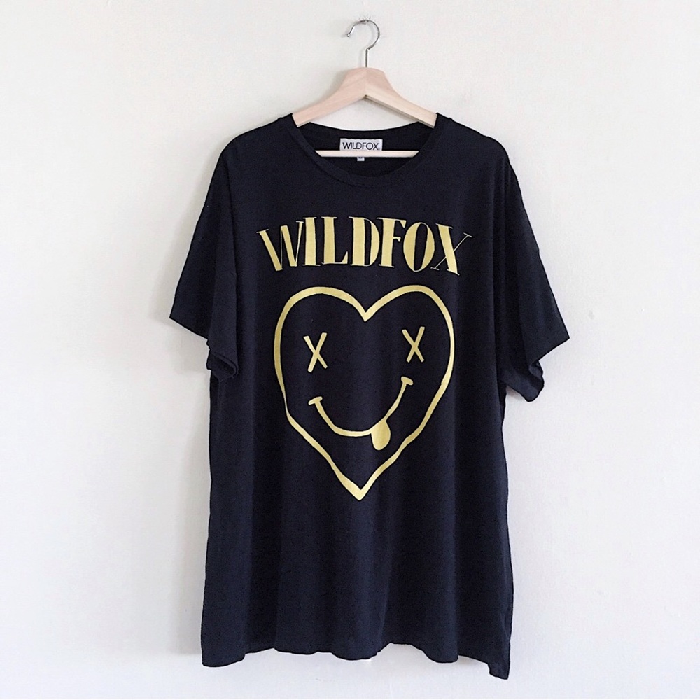 Wild fox Nirvana Smiley Oversized T-shirt-S